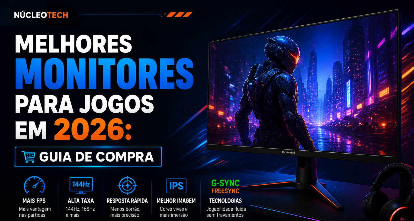 Melhores monitores para jogos em 2026