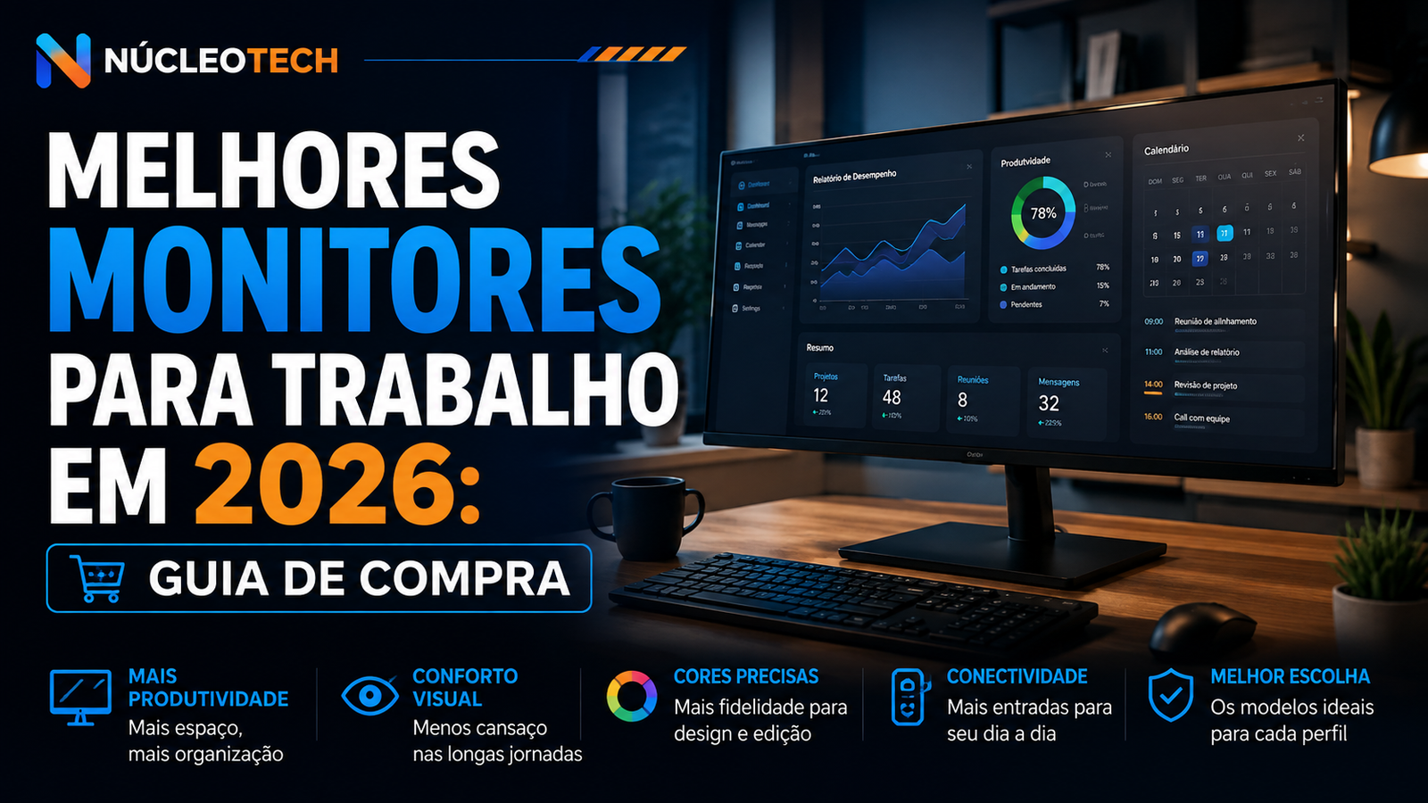 Melhores monitores para trabalho em 2026