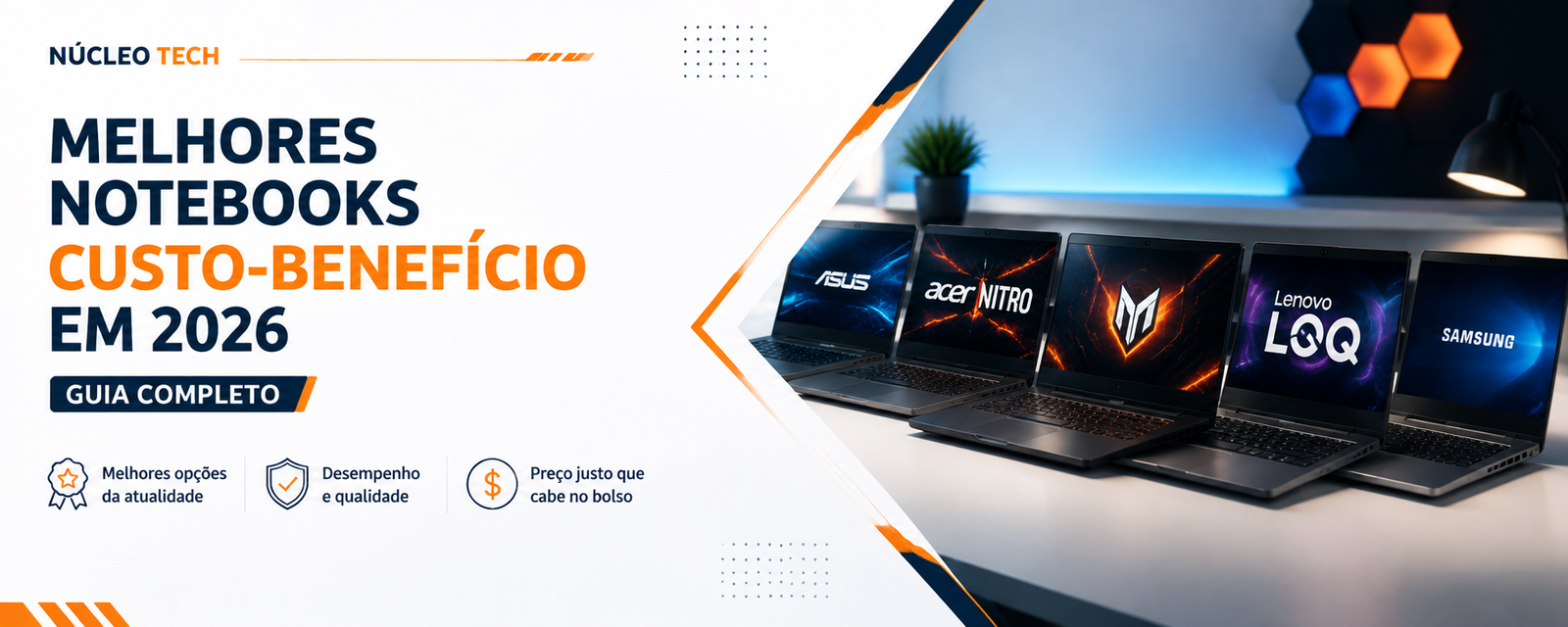 Melhores notebooks custo-benefício em 2026